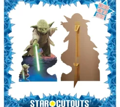 STAR CUTOUTS Anniversaire Et Autres Fêtes^ Figurine En Carton Star Wars - Yoda Et Son Sabre Laser - Hauteur 125 Cm