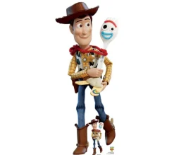 STAR CUTOUTS Anniversaire Et Autres Fêtes^ Figurine En Carton Taille Reelle Woody Et Forky - La Fourchette Cuichette - Toy Story 4 H 164Cm
