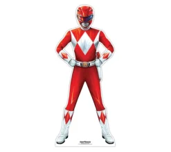 STAR CUTOUTS Anniversaire Et Autres Fêtes^ Figurine En Carton ?Power Rangers Rouge - Hauteur 95 Cm
