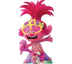 STAR CUTOUTS Anniversaire Et Autres Fêtes^ Figurine En Carton Poppy Grand Singing Microphone Trolls World Tour 157 Cm