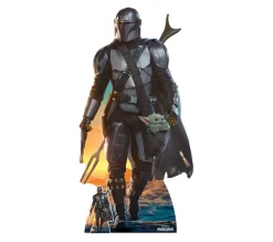STAR CUTOUTS Anniversaire Et Autres Fêtes^ Figurine En Carton - The Mandalorian Et Bebe Yoda Grogu - Hauteur 182 Cm