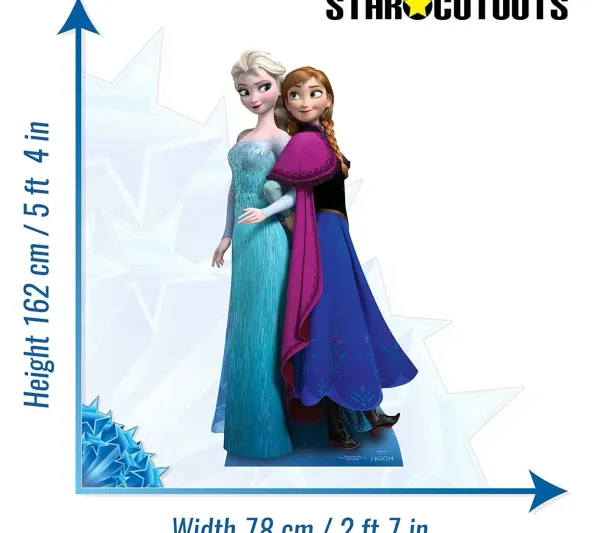 STAR CUTOUTS Anniversaire Et Autres Fêtes^ Figurine En Carton Elsa Et Anna La Reine Des Neiges Disney H 162 Cm