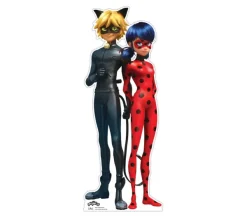 STAR CUTOUTS Anniversaire Et Autres Fêtes^ Figurine En Carton ?Miraculous - Ladybug Et Chat Noir - Hauteur 95 Cm