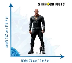 STAR CUTOUTS Anniversaire Et Autres Fêtes^ Figurine En Carton Film Black Adam Illustre Par Dwayne Johnson - Hauteur 192 Cm