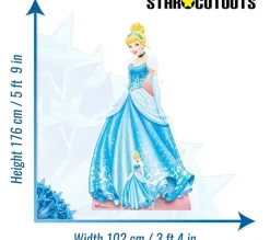 STAR CUTOUTS Anniversaire Et Autres Fêtes^ Figurine En Carton Taille Reelle Disney Princesse Cendrillon H 176 Cm