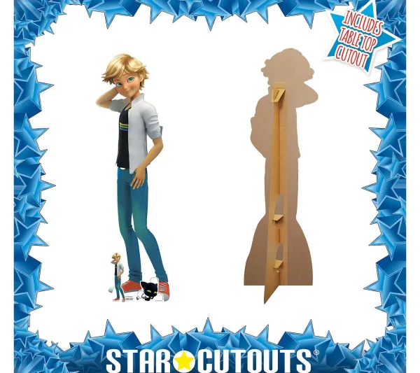 STAR CUTOUTS Anniversaire Et Autres Fêtes^ Figurine En Carton Adrien Agreste - Miraculous Ladybug Et Chat + Une Mini-Figurine - H 151 Cm