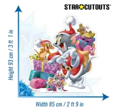 STAR CUTOUTS Anniversaire Et Autres Fêtes^ Figurine En Carton - Noël - Tom Et Jerry - Cadeaux De Noël - Hauteur 93 Cm