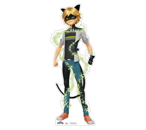 STAR CUTOUTS Anniversaire Et Autres Fêtes^ Figurine En Carton ?Miraculous - Chat Noir En Transformation - Hauteur 95 Cm