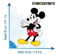 STAR CUTOUTS Anniversaire Et Autres Fêtes^ Figurine En Carton - Disney Mickey Mouse Au Grand Sourire - Hauteur 95 Cm