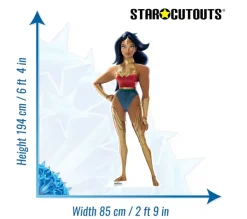 STAR CUTOUTS Anniversaire Et Autres Fêtes^ Figurine En Carton Wonder Woman Dc League - Krypto Et Les Super-Animaux - Hauteur 194 Cm