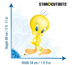 STAR CUTOUTS Anniversaire Et Autres Fêtes^ Figurine En Carton Looney Tunes - Tweetie Pie 80Eme Annee D'Anniversaire - Hauteur 88 Cm