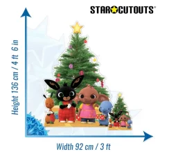 STAR CUTOUTS Anniversaire Et Autres Fêtes^ Figurine En Carton Noël - Bing Et Ses Amis - Hauteur 136 Cm