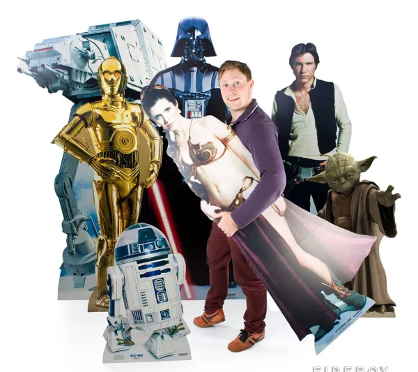STAR CUTOUTS Anniversaire Et Autres Fêtes^ Figurine En Carton Taille Reelle R2D2 Et C3Po Star Wars H 166 Cm