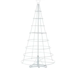 Hot * Statue Déco "Arbre De Noël 8 Niveaux" 188Cm Blanc