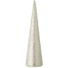 Sale * Statuette Déco Cone Perles "Serenity" 35Cm Argent