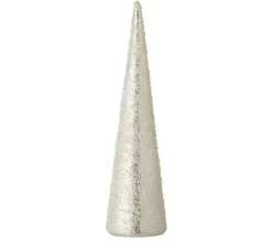Sale * Statuette Déco Cone Perles "Serenity" 35Cm Argent