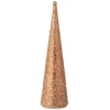 Hot * Statuette Déco "Cone Perles" 35Cm Rose Saumon