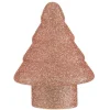 Fashion * Statuette Déco Led Verre "Sapin De Noël" 22Cm Rose