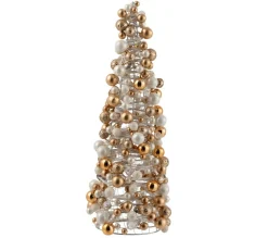Cheap * Statuette Déco "Mini Boules" 45Cm Or Et Ecru
