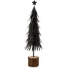 New * Statuette Déco "Sapin De Noël Paillettes" 57Cm Noir