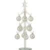 Hot * Statuette Déco "Sapin Et Boules Noël" 30Cm Argent