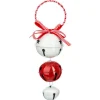 * Guirlande Et Boule De Sapin^Sujet De Noël 3 Grelots "La Piste" 18Cm Rouge Et Blanc