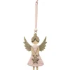* Guirlande Et Boule De Sapin^Sujet De Noël Ange "Heritage" 12Cm Rose