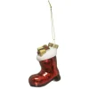* Guirlande Et Boule De Sapin^Sujet De Noël Botte "Soir" 7Cm Rouge