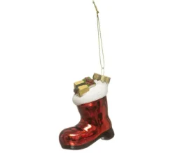 * Guirlande Et Boule De Sapin^Sujet De Noël Botte "Soir" 7Cm Rouge