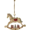 * Guirlande Et Boule De Sapin^Sujet De Noël Cheval "La Piste" 16Cm Naturel