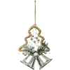 * Guirlande Et Boule De Sapin^Sujet De Noël Cloche "Hors Piste" 13Cm Argent