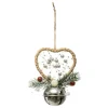 * Guirlande Et Boule De Sapin^Sujet De Noël Grelot "Heritage" 12Cm Argent Et Beige