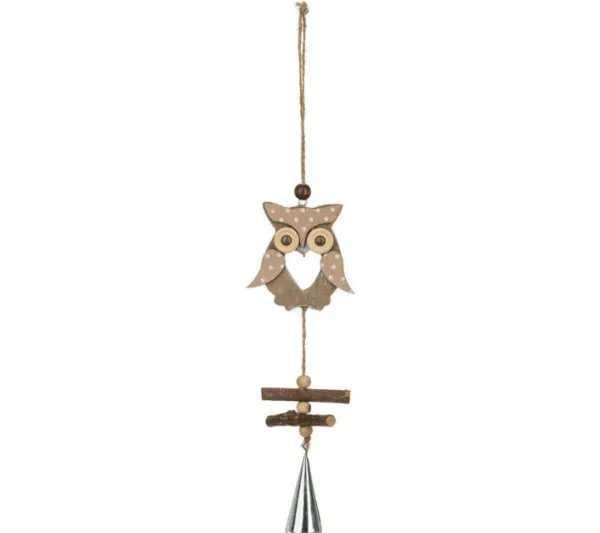 * Guirlande Et Boule De Sapin^Sujet De Noël Hibou "Glace" 20Cm Naturel