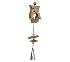 * Guirlande Et Boule De Sapin^Sujet De Noël Hibou "Glace" 20Cm Naturel