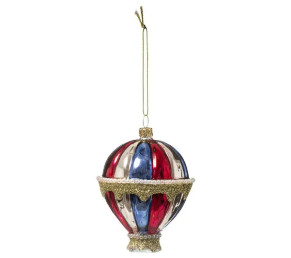 * Guirlande Et Boule De Sapin^Sujet De Noël Montgolfiere "La Piste" 9Cm Multicolore