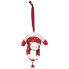 * Guirlande Et Boule De Sapin^Sujet De Noël Ours "La Piste" 10Cm Rouge Et Blanc