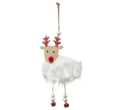 * Guirlande Et Boule De Sapin^Sujet De Noël Renne "Etoile" 18Cm Blanc
