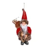 * Guirlande Et Boule De Sapin^Sujet De Noël Santa "Vintage" 13Cm Rouge