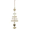 * Guirlande Et Boule De Sapin^Sujet De Noël Sapin "Cocon" 31Cm Blanc Et Naturel