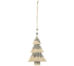 * Guirlande Et Boule De Sapin^Sujet De Noël Sapin "Hors Piste" 15Cm Naturel