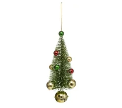 * Guirlande Et Boule De Sapin^Sujet De Noël Sapin "Soir" 19Cm Vert Et Or
