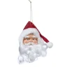 * Guirlande Et Boule De Sapin^Sujet De Noël Tete Santa "Soir" 9Cm Rouge Et Blanc