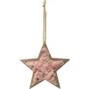 * Guirlande Et Boule De Sapin^Sujet De Noël Toile "Heritage" 20Cm Rose