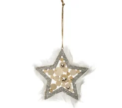 * Guirlande Et Boule De Sapin^Sujet De Noël Toile "Hors Piste" 12Cm Argent