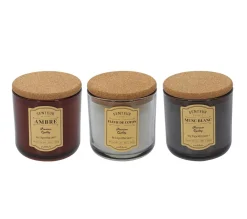Outlet THE HOME Déco FACTORY Bougies Avec Bouchons En Liege Apothicaires 10 Cm (Lot De 3)
