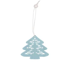 TOILINUX Guirlande Et Boule De Sapin^ Décoration Sapin De Noël En Bois Sapin - Bleu
