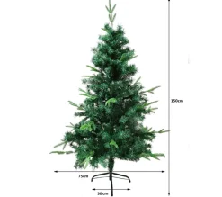 TOILINUX Sapin Et Accessoire^ Sapin De Noël Artificiel - 450 Branches Paisses - Modele Tallinn - H. 150 Cm - Vert