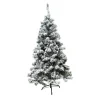 TOILINUX Sapin Et Accessoire^ Sapin De Noël Artificiel Enneige Oslo - 450 Branches Paisses - H. 150 Cm - Blanc Et Vert
