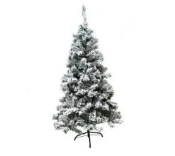 TOILINUX Sapin Et Accessoire^ Sapin De Noël Artificiel Enneige Oslo - 450 Branches Paisses - H. 150 Cm - Blanc Et Vert