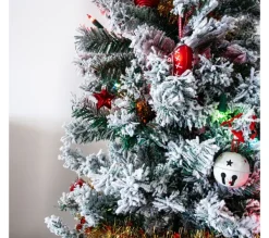 TOILINUX Sapin Et Accessoire^ Sapin De Noël Artificiel Enneige Oslo - 450 Branches Paisses - H. 150 Cm - Blanc Et Vert